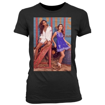 Irina Shayk Women's Junior Cut Crewneck T-Shirt