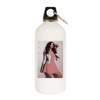 Irina Shayk White Water Bottle With Carabiner