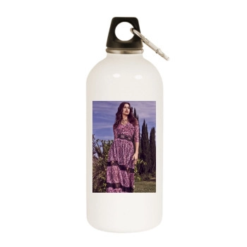 Irina Shayk White Water Bottle With Carabiner