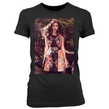 Irina Shayk Women's Junior Cut Crewneck T-Shirt