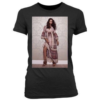 Irina Shayk Women's Junior Cut Crewneck T-Shirt