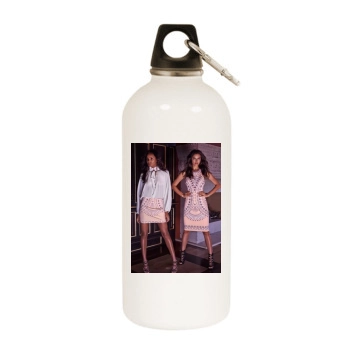 Irina Shayk White Water Bottle With Carabiner