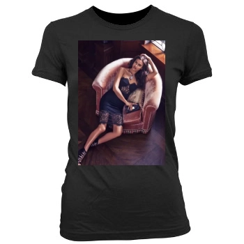 Irina Shayk Women's Junior Cut Crewneck T-Shirt