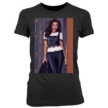 Irina Shayk Women's Junior Cut Crewneck T-Shirt