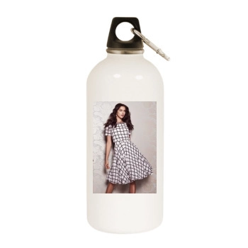 Irina Shayk White Water Bottle With Carabiner