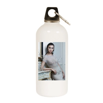 Irina Shayk White Water Bottle With Carabiner