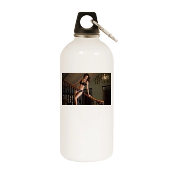 Irina Shayk White Water Bottle With Carabiner