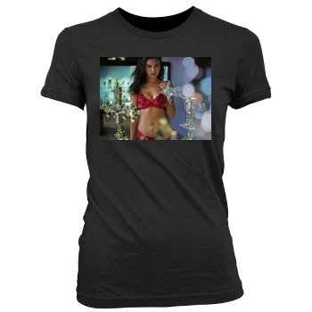 Irina Shayk Women's Junior Cut Crewneck T-Shirt