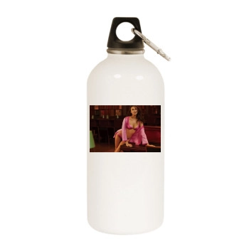 Irina Shayk White Water Bottle With Carabiner