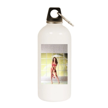 Irina Shayk White Water Bottle With Carabiner