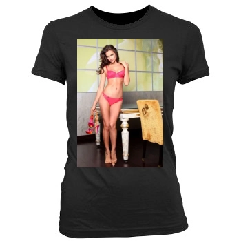 Irina Shayk Women's Junior Cut Crewneck T-Shirt