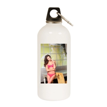 Irina Shayk White Water Bottle With Carabiner