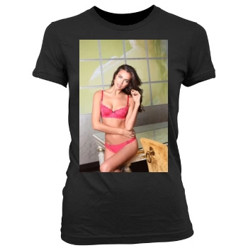 Irina Shayk Women's Junior Cut Crewneck T-Shirt