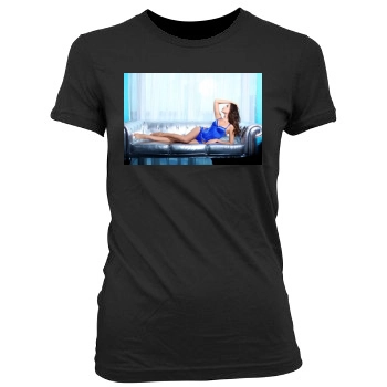 Irina Shayk Women's Junior Cut Crewneck T-Shirt