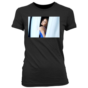 Irina Shayk Women's Junior Cut Crewneck T-Shirt