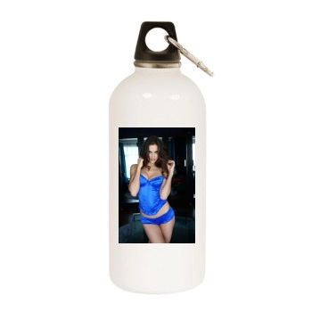 Irina Shayk White Water Bottle With Carabiner