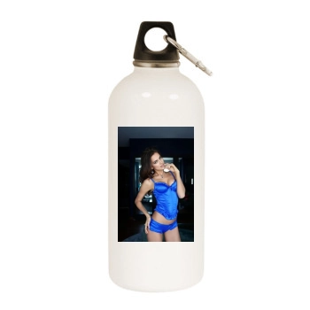 Irina Shayk White Water Bottle With Carabiner