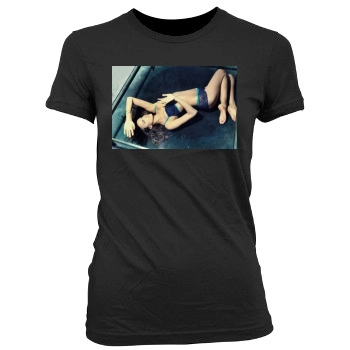 Irina Shayk Women's Junior Cut Crewneck T-Shirt