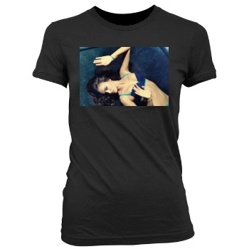 Irina Shayk Women's Junior Cut Crewneck T-Shirt