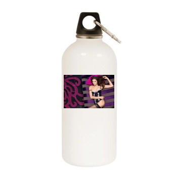 Irina Shayk White Water Bottle With Carabiner