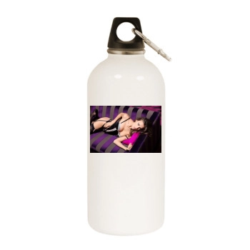 Irina Shayk White Water Bottle With Carabiner