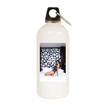 Irina Shayk White Water Bottle With Carabiner