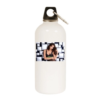 Irina Shayk White Water Bottle With Carabiner