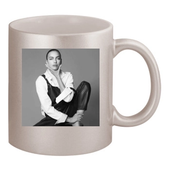 Irina Shayk 11oz Metallic Silver Mug