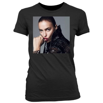 Irina Shayk Women's Junior Cut Crewneck T-Shirt