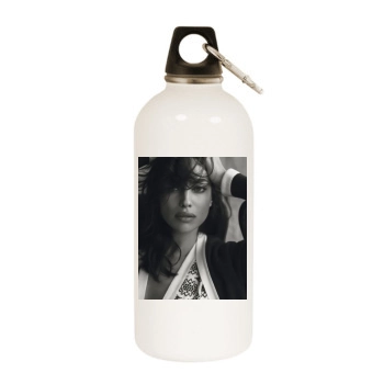 Irina Shayk White Water Bottle With Carabiner