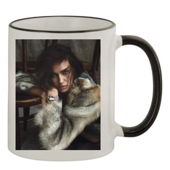 Irina Shayk 11oz Colored Rim & Handle Mug