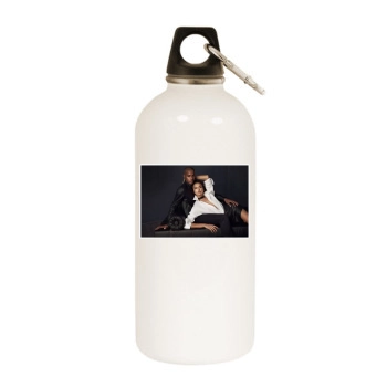 Irina Shayk White Water Bottle With Carabiner