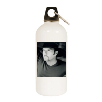 Tim McGraw White Water Bottle With Carabiner