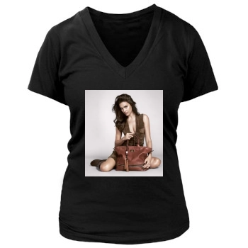 Irina Shayk Women's Deep V-Neck TShirt