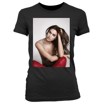 Irina Shayk Women's Junior Cut Crewneck T-Shirt