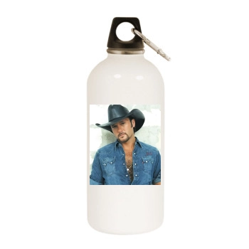 Tim McGraw White Water Bottle With Carabiner