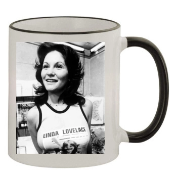 Linda Lovelace 11oz Colored Rim & Handle Mug