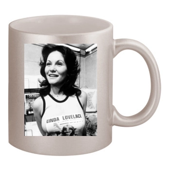 Linda Lovelace 11oz Metallic Silver Mug