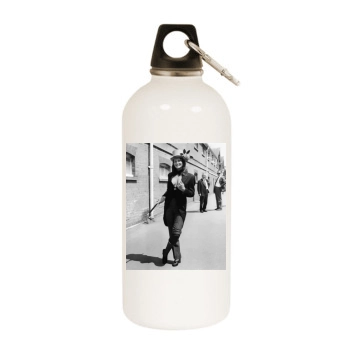 Linda Lovelace White Water Bottle With Carabiner