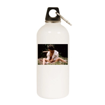 Linda Lovelace White Water Bottle With Carabiner