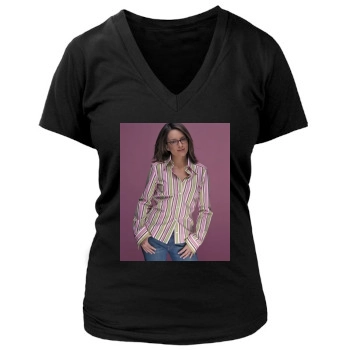 Tina Fey Women's Deep V-Neck TShirt