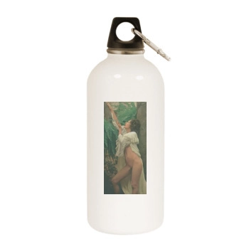 Linda Lovelace White Water Bottle With Carabiner