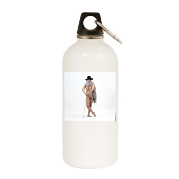 Linda Lovelace White Water Bottle With Carabiner