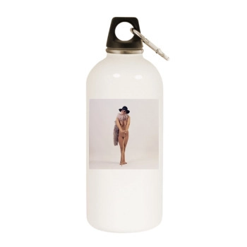 Linda Lovelace White Water Bottle With Carabiner