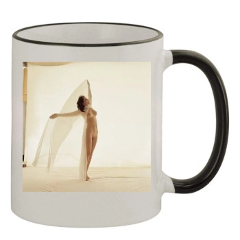 Linda Lovelace 11oz Colored Rim & Handle Mug