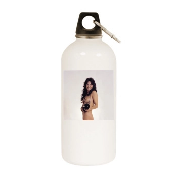 Linda Lovelace White Water Bottle With Carabiner