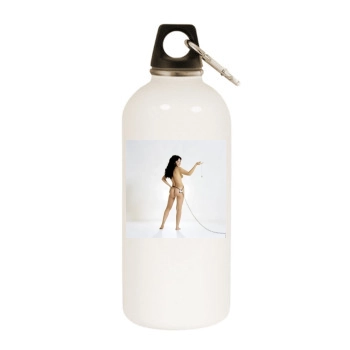 Linda Lovelace White Water Bottle With Carabiner