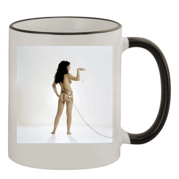 Linda Lovelace 11oz Colored Rim & Handle Mug