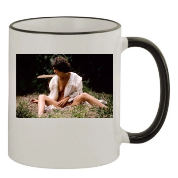 Linda Lovelace 11oz Colored Rim & Handle Mug