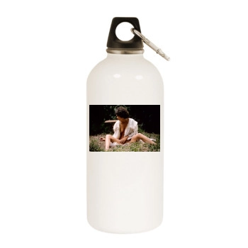 Linda Lovelace White Water Bottle With Carabiner